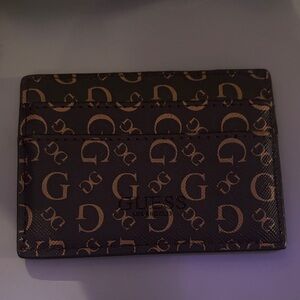 GUESS Logo Patterned Card Holder